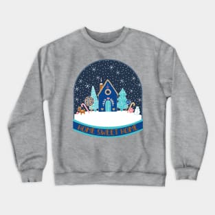 Home Sweet Home - Gingerbread House Snow Globe by Cecca Designs Crewneck Sweatshirt